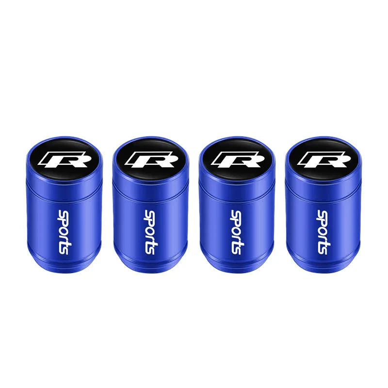4Pcs  Valve Cap Alloy Dust Cover Car Tire Accessories for VW Polo Golf GTI CC Tiguan Arteon Passat Jetta Touareg ID.3