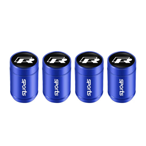 4Pcs  Valve Cap Alloy Dust Cover Car Tire Accessories for VW Polo Golf GTI CC Tiguan Arteon Passat Jetta Touareg ID.3
