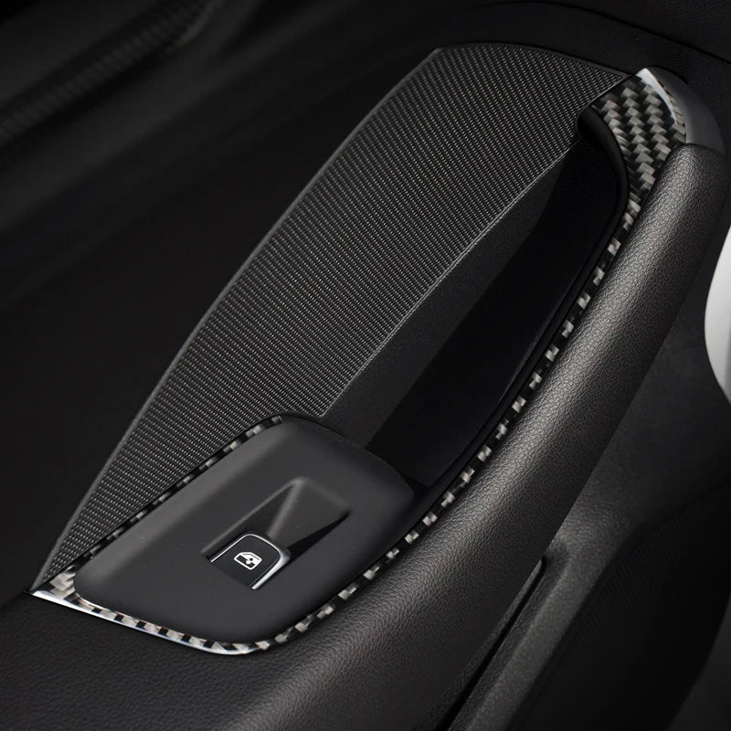 Carbon Fiber for Audi A3 8V S3 Car Interior Gearshift Air Conditioning CD Panel Door Armrest Cover Trim Stickers Accessories