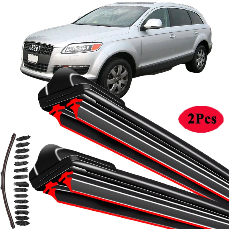 For Audi Q7 4L 2006 2007 2008 2009 2010 2011 2012 2013 2014 2015 Windscreen Windshield Accessories Washer Car Front Wiper Blades
