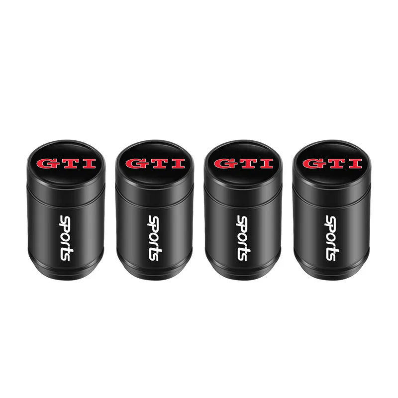 4Pcs  Valve Cap Alloy Dust Cover Car Tire Accessories for VW Polo Golf GTI CC Tiguan Arteon Passat Jetta Touareg ID.3