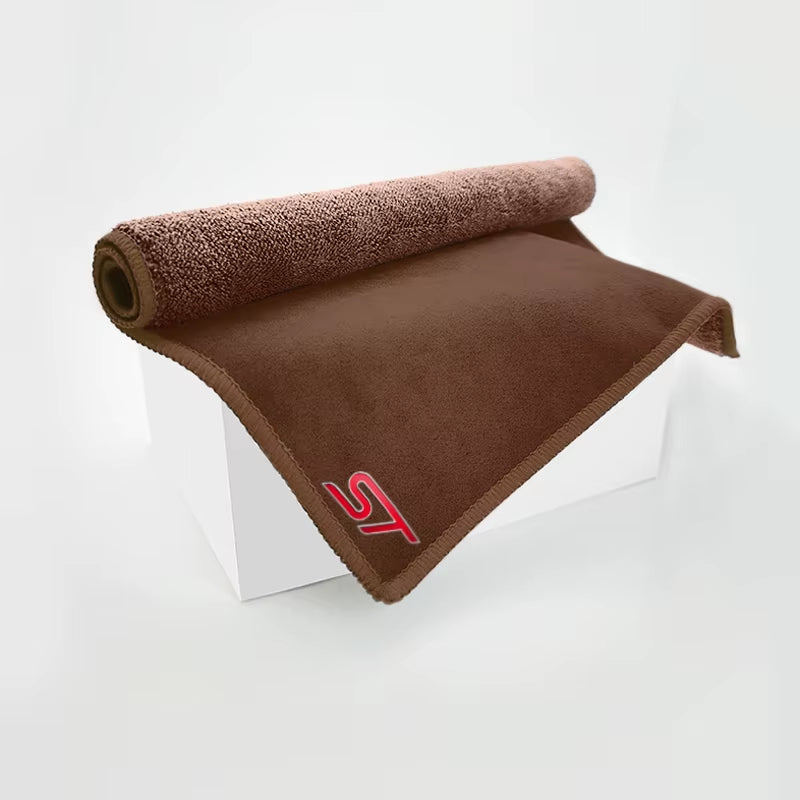 ST Emblem Logo Cleaning Drying Cloth Car Wash Rags Double Layer for Ford Focus X 2 3 Kuga Puma Fiesta ST Line MK3 MK2 MK4 S Max