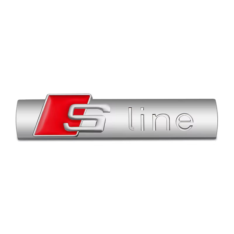 NEW  Sline Metal Logo Car Sticker Aluminum Emblem for  A3 A7 8V 8P S3 A5 A6 C7 C6 S5 S6 Sline A4 S4 Q4 Q5 Q6 Accessories