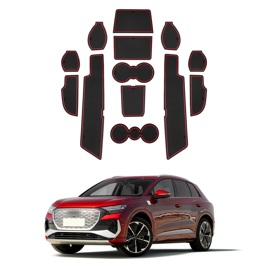 Door Groove Mat for Audi Q4 E-Tron 2021-2025 Car Anti-Slip Mat Rubber Gate Slot Pads Auto Audi Q4 E-Tron Accessories 2024