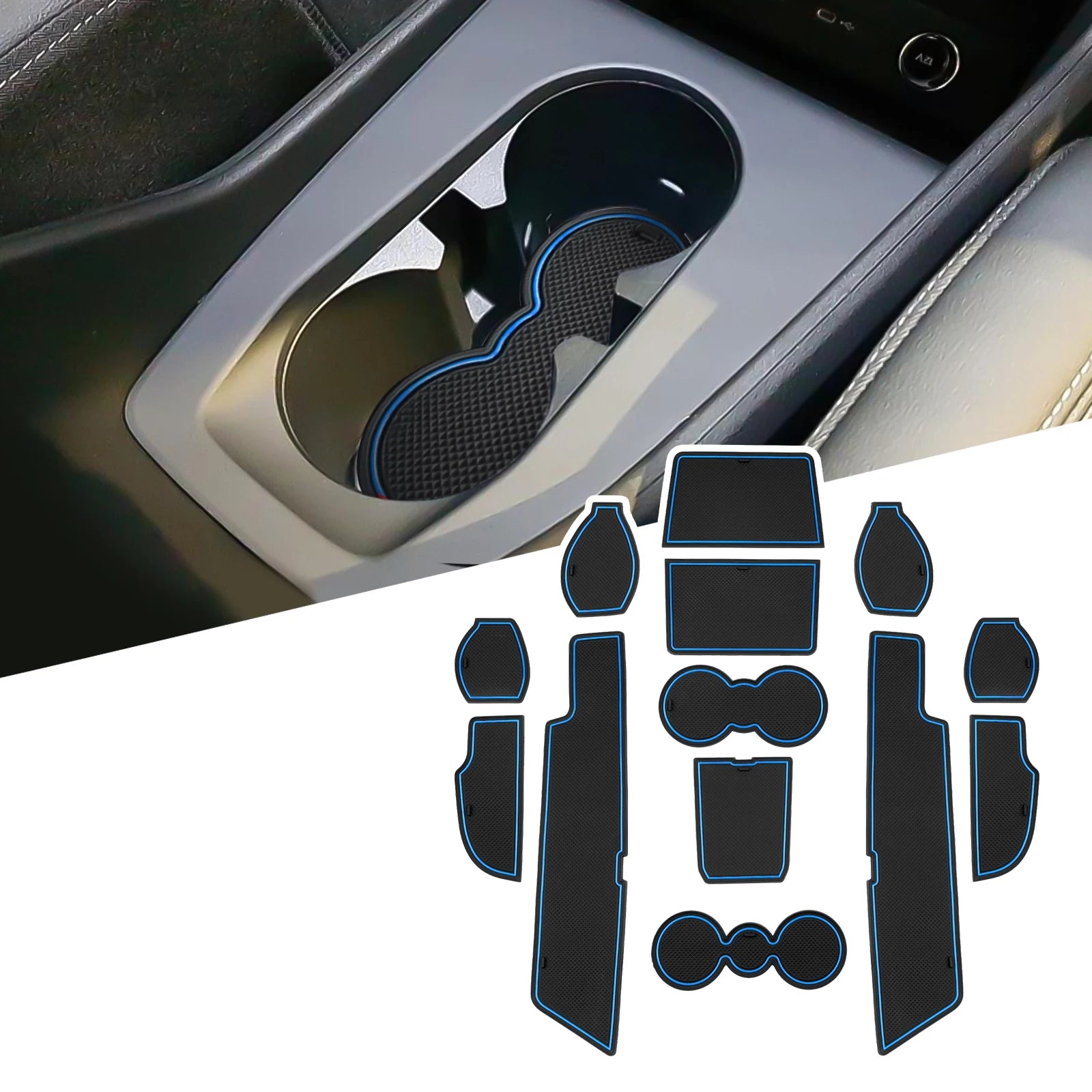 Door Groove Mat for Audi Q4 E-Tron 2021-2025 Car Anti-Slip Mat Rubber Gate Slot Pads Auto Audi Q4 E-Tron Accessories 2024