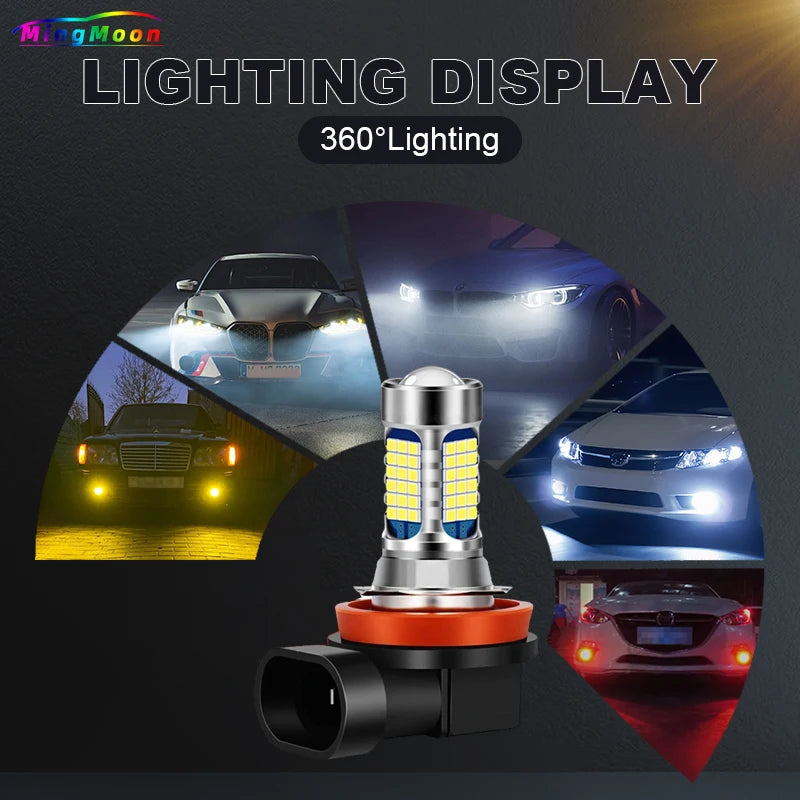 2Pcs 81LED Accessories Front Fog Light Bulb Lamp for Audi A1 8X 2015-2018 2016 2017