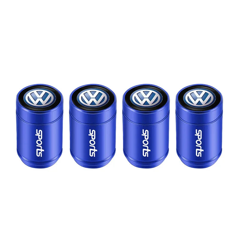 4Pcs  Valve Cap Alloy Dust Cover Car Tire Accessories for VW Polo Golf GTI CC Tiguan Arteon Passat Jetta Touareg ID.3