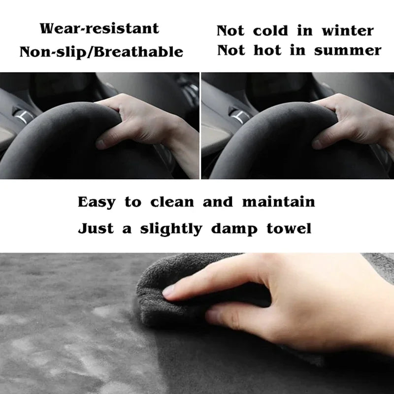 Custom Soft Suede Car Steering Wheel Braid Cover 100% Fit for Mini Cooper/Cooper S One Auto Interior Accessories