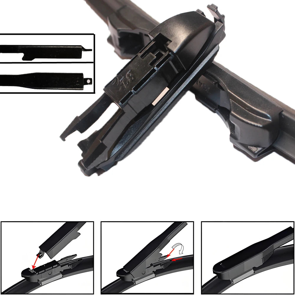 For Audi Q7 4L 2006 2007 2008 2009 2010 2011 2012 2013 2014 2015 Windscreen Windshield Accessories Washer Car Front Wiper Blades