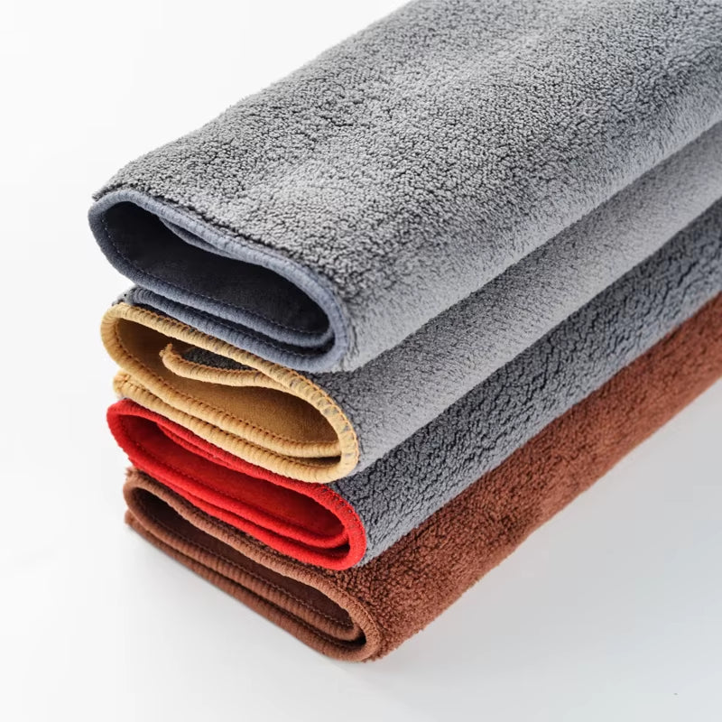 ST Emblem Logo Cleaning Drying Cloth Car Wash Rags Double Layer for Ford Focus X 2 3 Kuga Puma Fiesta ST Line MK3 MK2 MK4 S Max