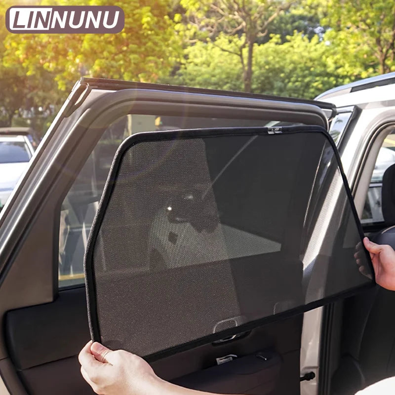 for AUDI A4 B9 2017-2025 3 Boxes Car Window Sunshade Magnetic Curtain Auto Side Window Sunshade Exterior Trim Sun Shade