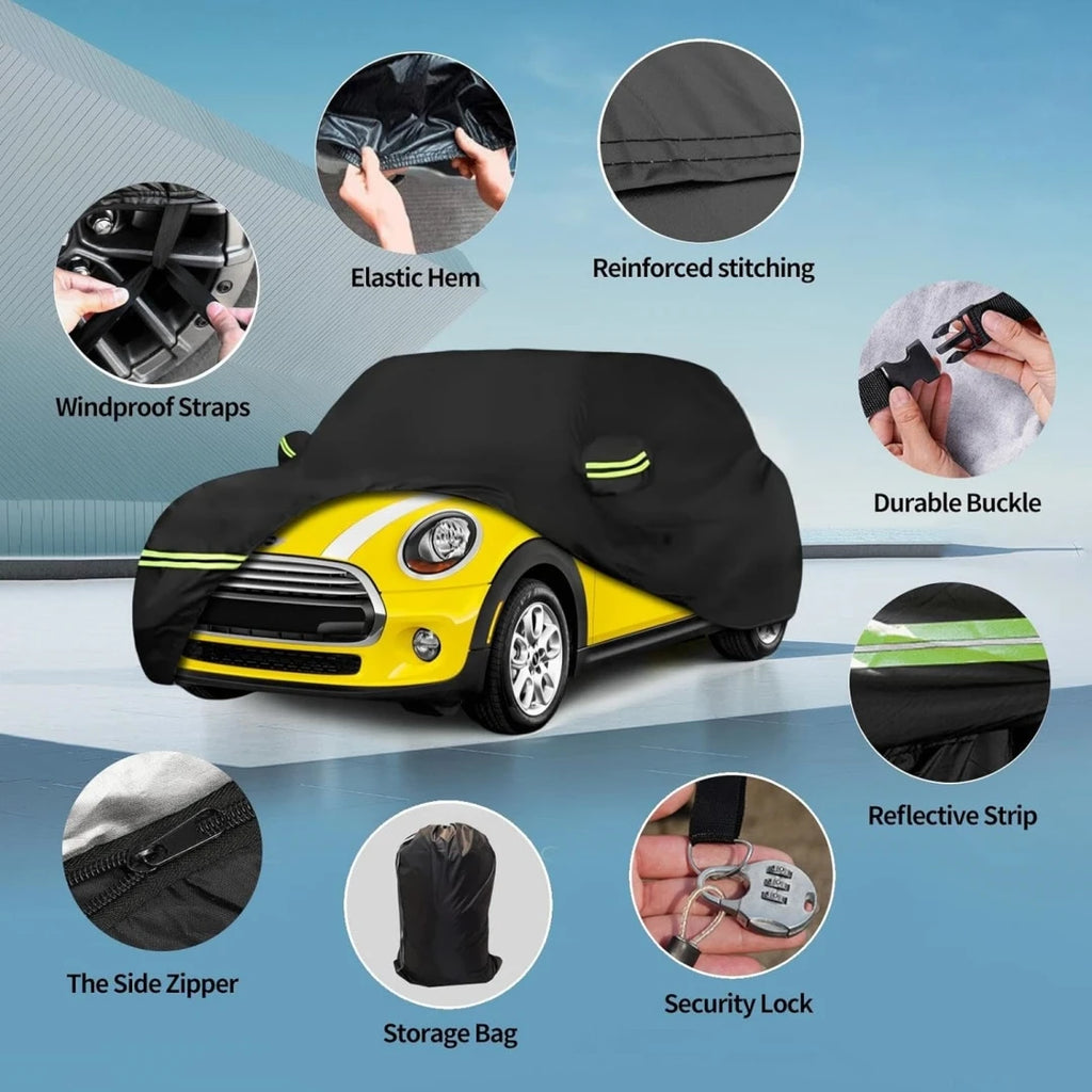 Waterproof Car Covers for 2002-2021 Mini Cooper/Cooper S 2-Door 210T Custom Heavy Duty Waterproof All Weather Protection Outdoor