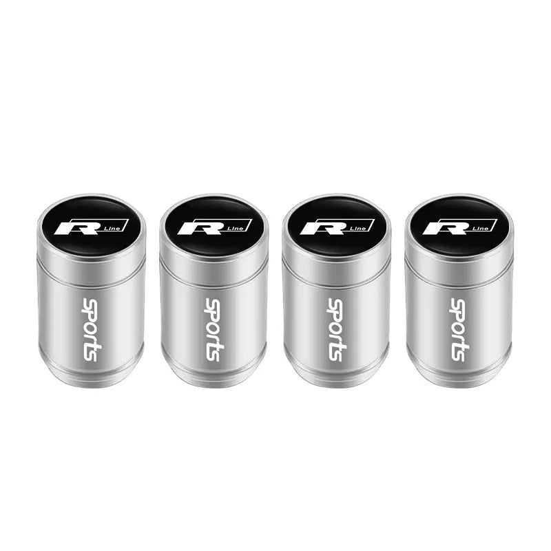 4Pcs  Valve Cap Alloy Dust Cover Car Tire Accessories for VW Polo Golf GTI CC Tiguan Arteon Passat Jetta Touareg ID.3