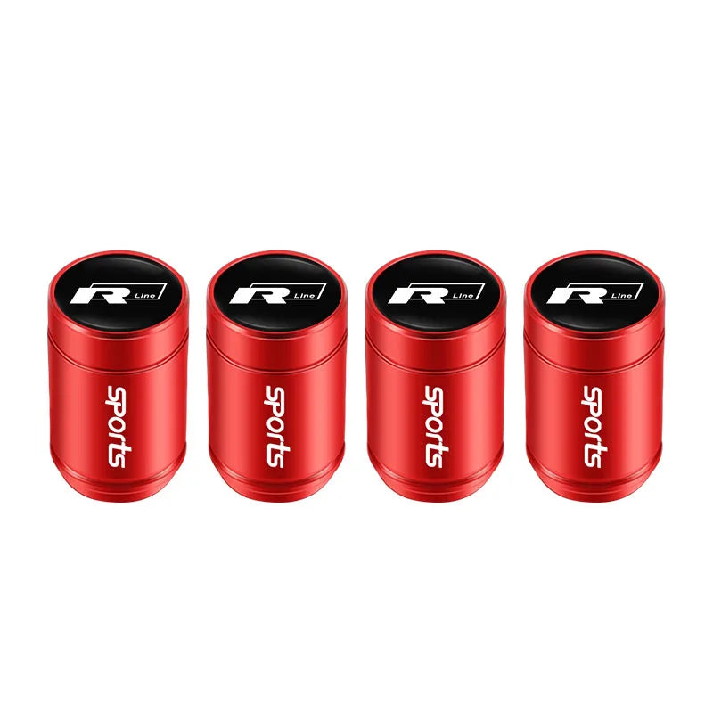 4Pcs  Valve Cap Alloy Dust Cover Car Tire Accessories for VW Polo Golf GTI CC Tiguan Arteon Passat Jetta Touareg ID.3