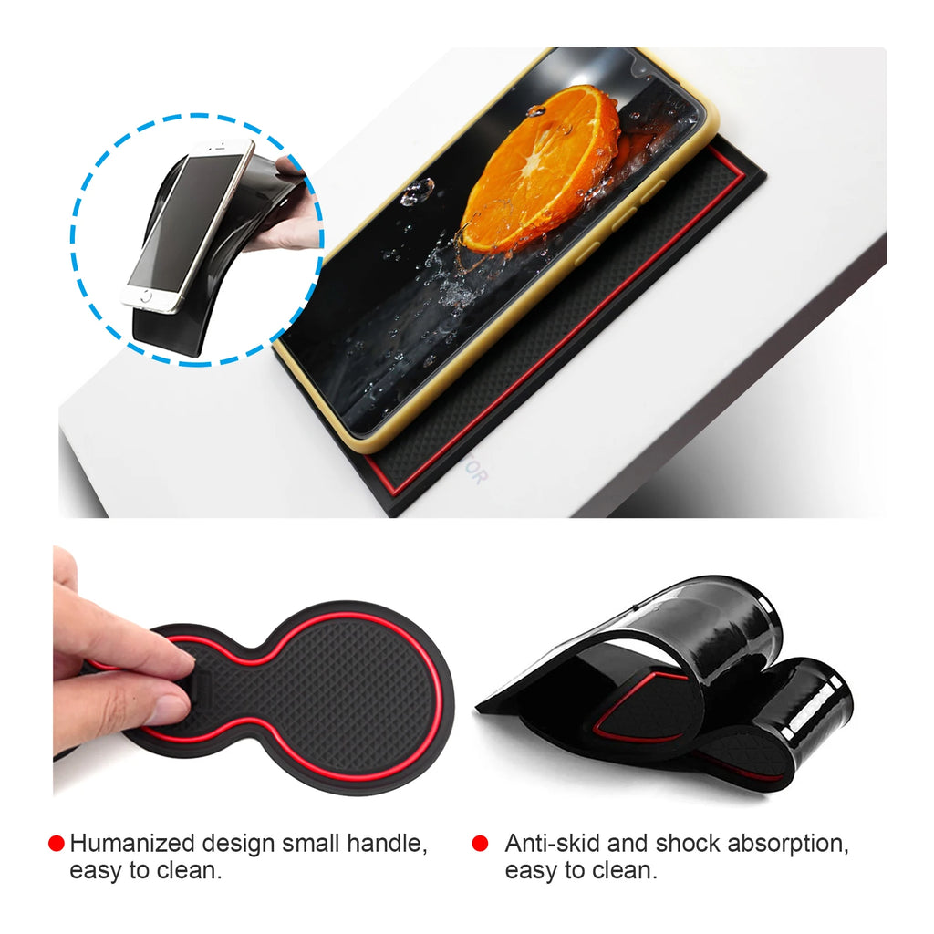 Door Groove Mat for Audi Q4 E-Tron 2021-2025 Car Anti-Slip Mat Rubber Gate Slot Pads Auto Audi Q4 E-Tron Accessories 2024