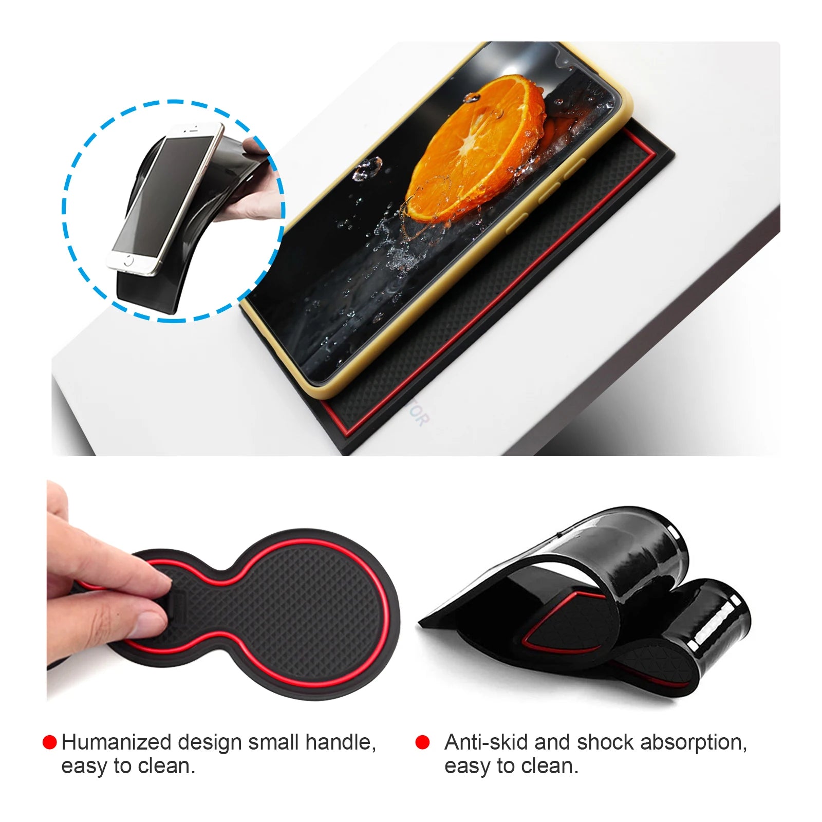Door Groove Mat for Audi Q4 E-Tron 2021-2025 Car Anti-Slip Mat Rubber Gate Slot Pads Auto Audi Q4 E-Tron Accessories 2024