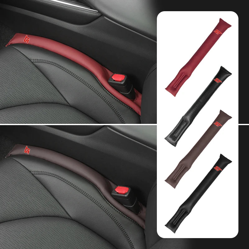 Car Seat Gap Plug Seam Filling Anti-Leakage Seat Side Slot Strip for Ford ST Racing RS S Mustang Kuga Fiesta Fusion Mondeo Edge