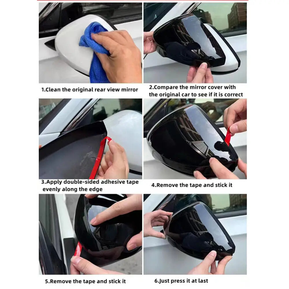 High Quality Rearview Side Mirror Cover Wing Cap Exterior Door Rear View Case Trim Carbon Fiber Look for Audi A3 8P A4 A5 B8.5 S
