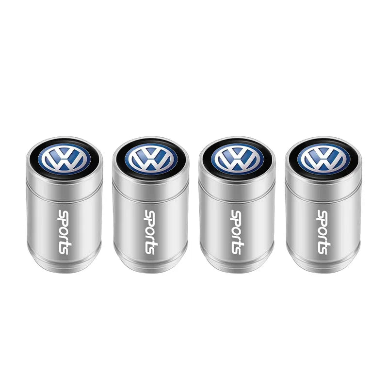 4Pcs  Valve Cap Alloy Dust Cover Car Tire Accessories for VW Polo Golf GTI CC Tiguan Arteon Passat Jetta Touareg ID.3