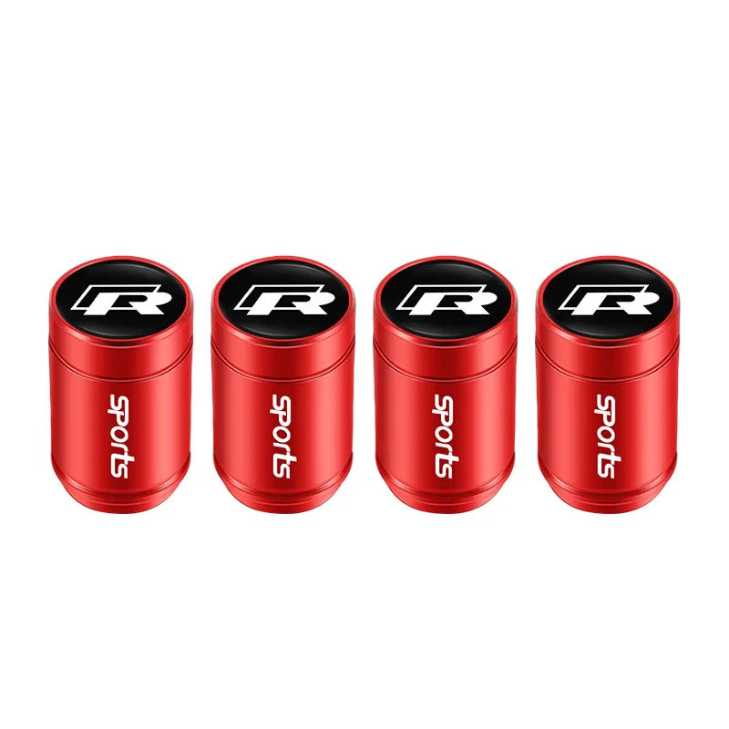 4Pcs  Valve Cap Alloy Dust Cover Car Tire Accessories for VW Polo Golf GTI CC Tiguan Arteon Passat Jetta Touareg ID.3