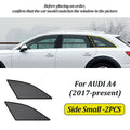 for AUDI A4 B9 2017-2025 3 Boxes Car Window Sunshade Magnetic Curtain Auto Side Window Sunshade Exterior Trim Sun Shade