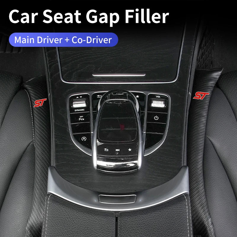 Car Seat Gap Plug Seam Filling Anti-Leakage Seat Side Slot Strip for Ford ST Racing RS S Mustang Kuga Fiesta Fusion Mondeo Edge