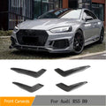 Car Front Body Kits Splitters Canards for Audi A5 S5 Sline RS5 B9 2018-2020 Real Carbon Fiber Front Car Canards Fins