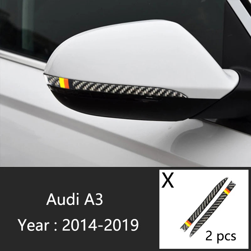 Carbon Fiber for Audi A3 8V S3 Car Interior Gearshift Air Conditioning CD Panel Door Armrest Cover Trim Stickers Accessories