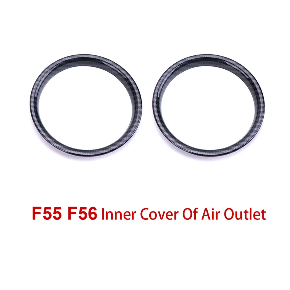Car Air Vent Ring Outlet Cover Case Carbon Fiber Shell Housing Sticker Decor for Mini Cooper One S JCW F55 F56 F57 Accessories