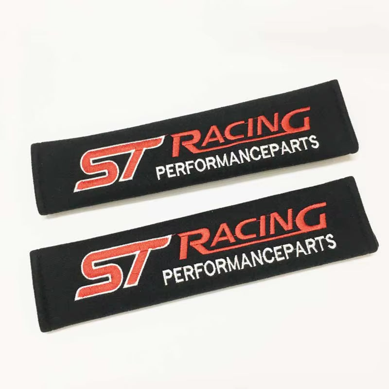 2Pcs Car Seat Belt Cover Shoulder Pads Cover Case for ST Racing Logo for Ford FOCUS 3 Mondeo Fiesta Kuga MK2 MK3 Accessories