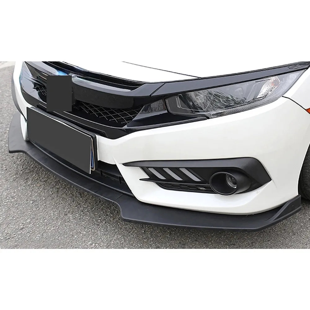 For Honda Civic 2016 2017 2018 2019 2020 2021 Sportback Hatchback Front Bumper Lip Spoiler Splitters Guard Body Kit Guards Car A