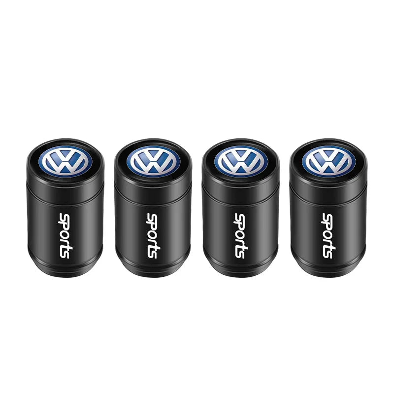 4Pcs  Valve Cap Alloy Dust Cover Car Tire Accessories for VW Polo Golf GTI CC Tiguan Arteon Passat Jetta Touareg ID.3