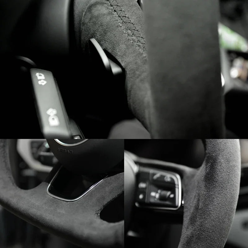 Custom Soft Suede Car Steering Wheel Braid Cover 100% Fit for Mini Cooper/Cooper S One Auto Interior Accessories