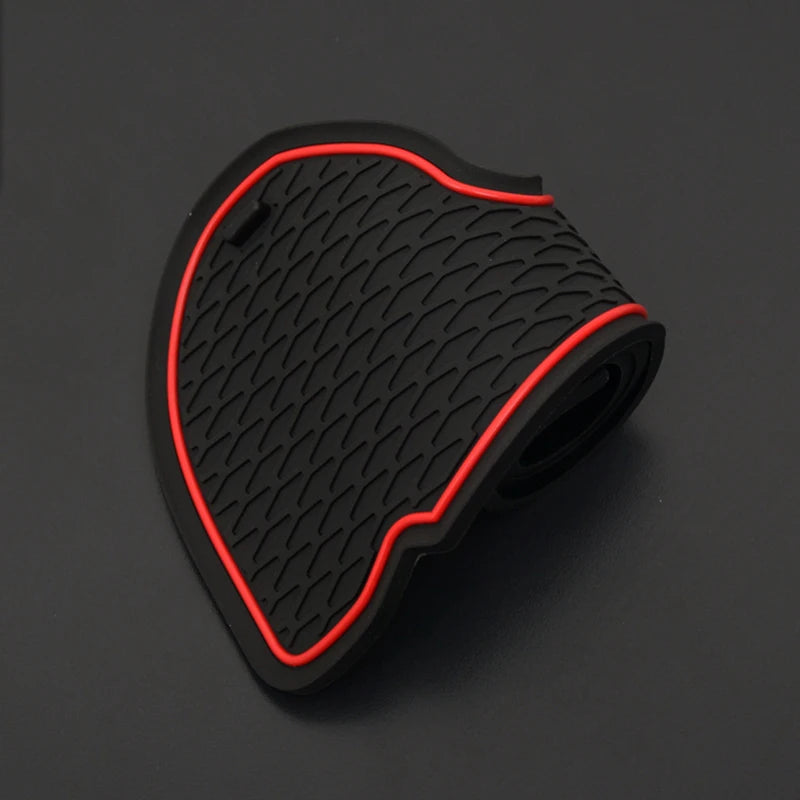 Anti-Slip Rubber Gate Slot Mat Door Groove Pad Cup Cushion for VW POLO 6R 6C 2010-2017 MK5 GTI Car Interior Mat Accessories 9PCS