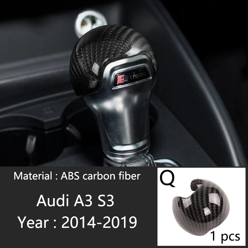Carbon Fiber for Audi A3 8V S3 Car Interior Gearshift Air Conditioning CD Panel Door Armrest Cover Trim Stickers Accessories