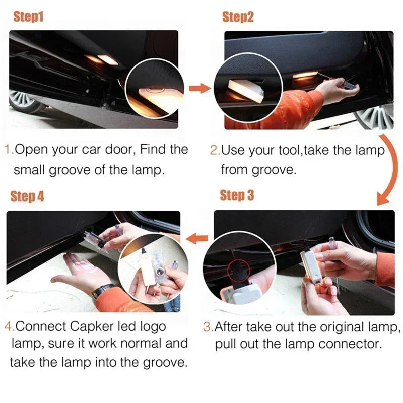 LED Laser Projector Mini Logo Welcome Lamp Auto Parts for Cooper Works F54 F55 F56 R55 R56 R57 R59 R52 Car Lighting Accessory