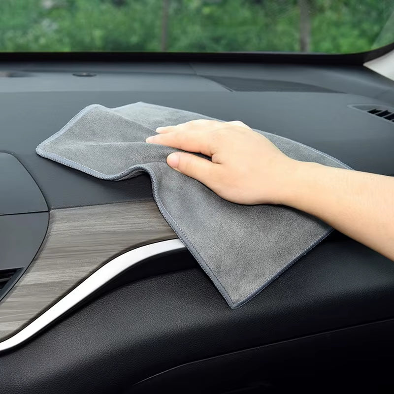 ST Emblem Logo Cleaning Drying Cloth Car Wash Rags Double Layer for Ford Focus X 2 3 Kuga Puma Fiesta ST Line MK3 MK2 MK4 S Max