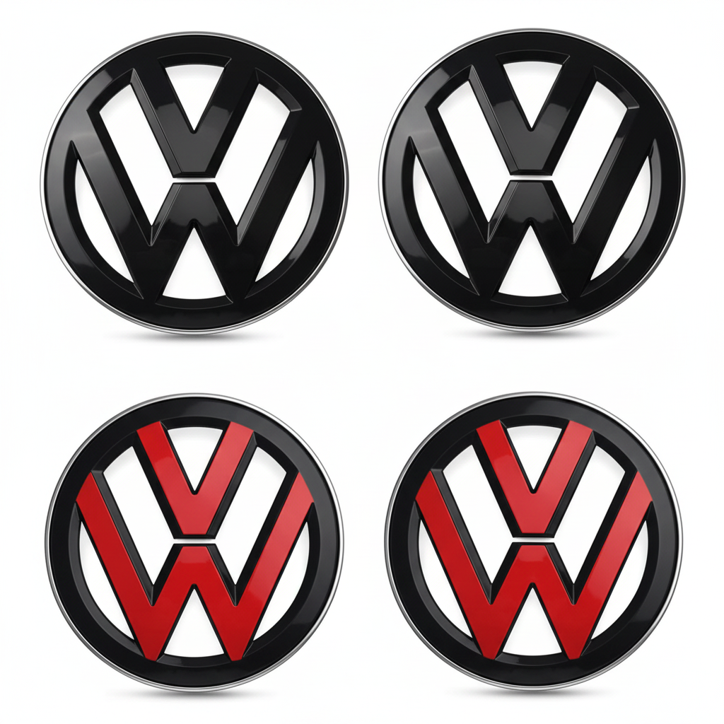 2Pcs Car Front Grill/Rear Emblem Lid Covers Logo Sticker For Volkswagen for MK7
