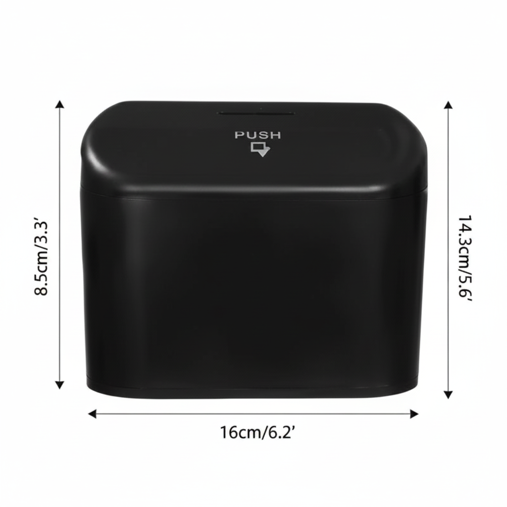 Mini Car Bin with Lid Hanging Waterproof Waste Rubbish Bin