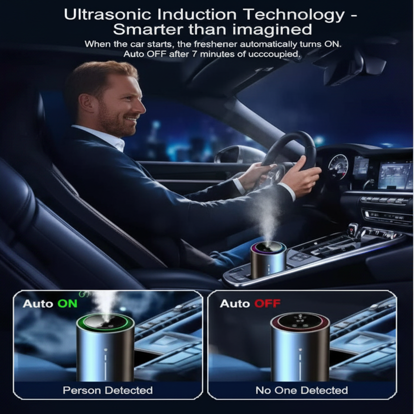 Smart Car Air Freshener with Projector Light