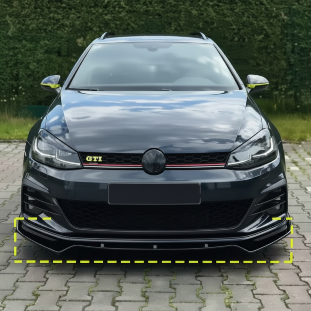 VW Golf MK7 MK7.5 Front Splitter Spoiler kit