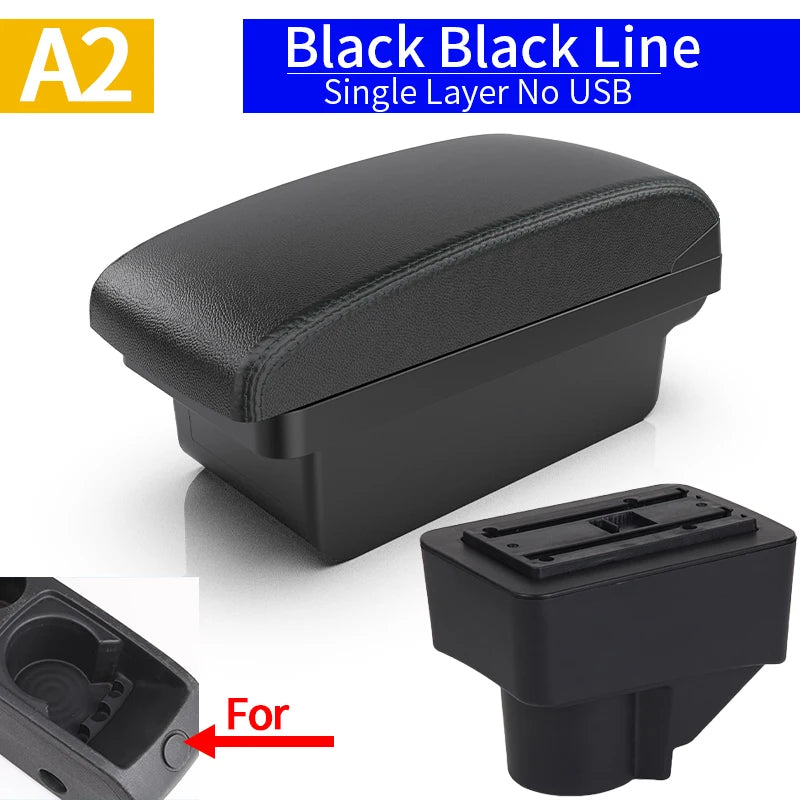 For Ford Fiesta Armrest Box for Ford Fiesta 3 Car Armrest 2011-2018 Car Storage Box Accessories Easy Installation Dedicated