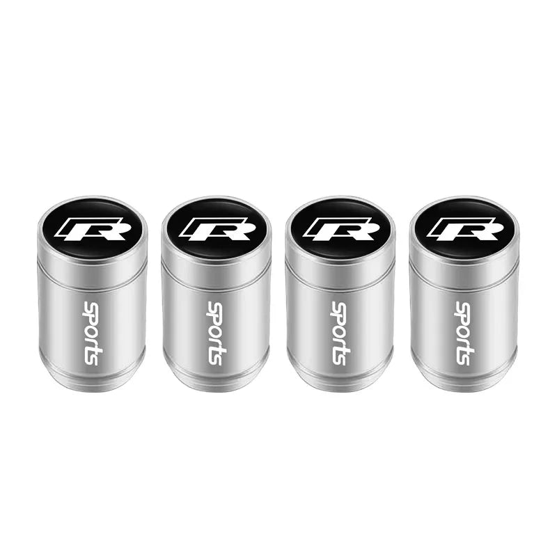 4Pcs  Valve Cap Alloy Dust Cover Car Tire Accessories for VW Polo Golf GTI CC Tiguan Arteon Passat Jetta Touareg ID.3