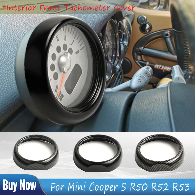 For Mini Cooper S R50 R52 R53 Gloss Black Interior Front Tachometer Cover Cover Sticker Car-Styling Auto Interior Accessories