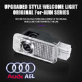 For  2Pcs Car HD Projector Lamp LED Door Welcome Light Sline Quattro RS S4 S5 S6 S7 S8 A3 A4 A5 A6 A7 A8 Q7 RS5 RS6 RS7