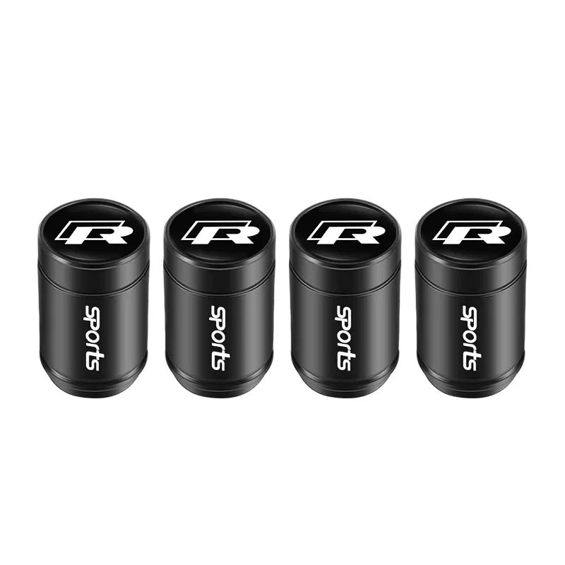 4Pcs  Valve Cap Alloy Dust Cover Car Tire Accessories for VW Polo Golf GTI CC Tiguan Arteon Passat Jetta Touareg ID.3