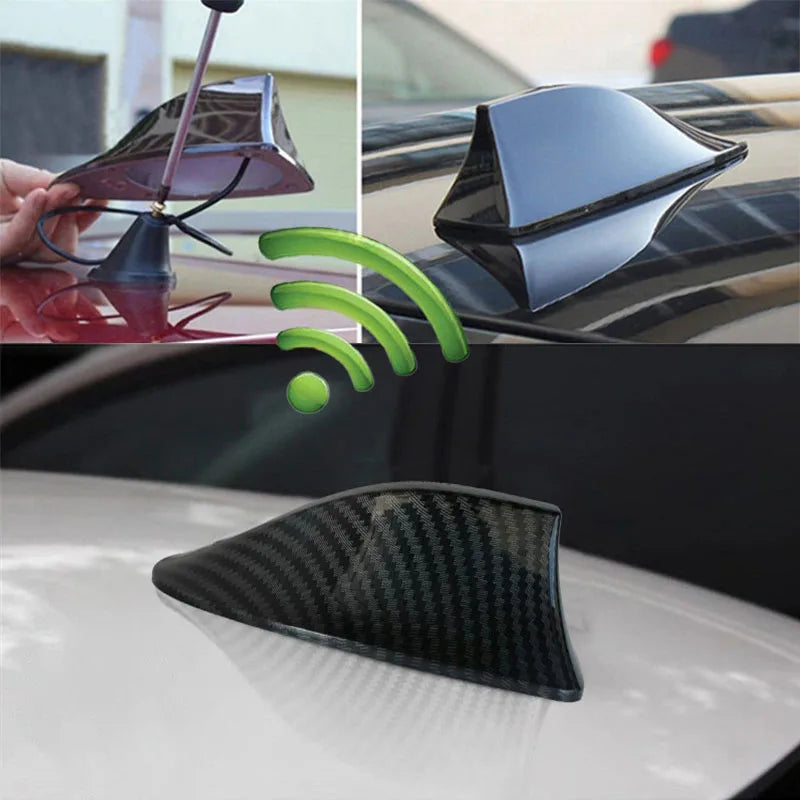 Car Shark Fin Antenna Cover Base Replacement Radio Signal Aerials Roof Exterior Accessories Decorat Automobiles Exterior Aerials