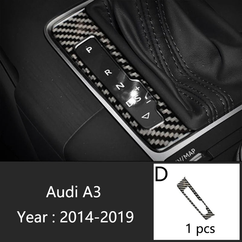 Carbon Fiber for Audi A3 8V S3 Car Interior Gearshift Air Conditioning CD Panel Door Armrest Cover Trim Stickers Accessories