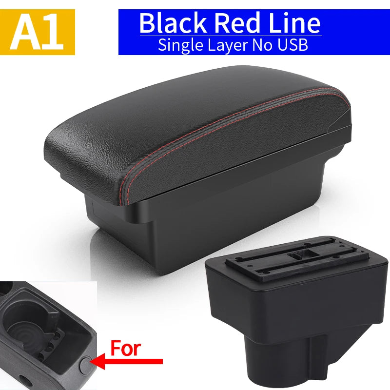 For Ford Fiesta Armrest Box for Ford Fiesta 3 Car Armrest 2011-2018 Car Storage Box Accessories Easy Installation Dedicated