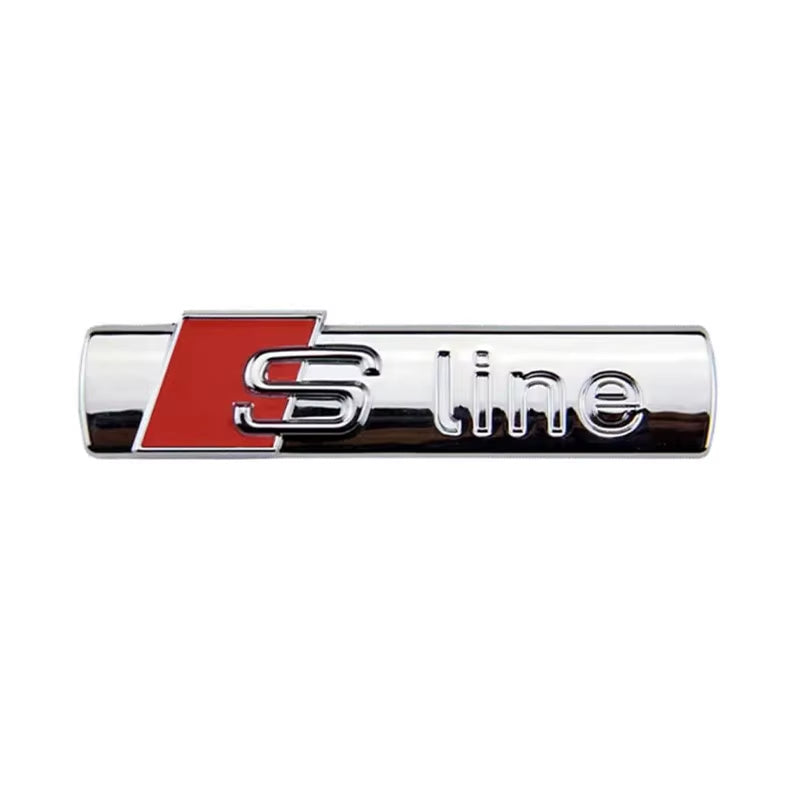 NEW  Sline Metal Logo Car Sticker Aluminum Emblem for  A3 A7 8V 8P S3 A5 A6 C7 C6 S5 S6 Sline A4 S4 Q4 Q5 Q6 Accessories